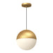 Monae LED Pendant in Brushed Gold Finish | Kuzco Lighting