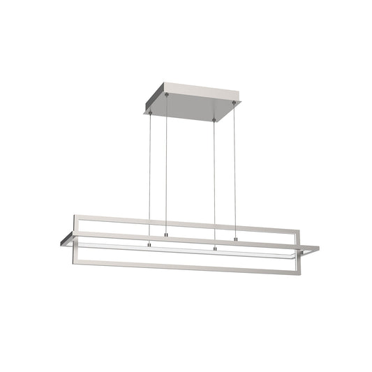 Mondrian LED Linear Pendant in Brushed Nickel Finish | Kuzco Lighting