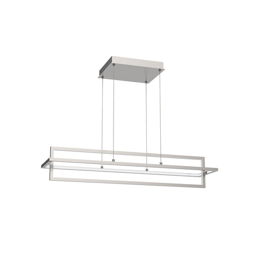 Mondrian LED Linear Pendant in Brushed Nickel Finish | Kuzco Lighting