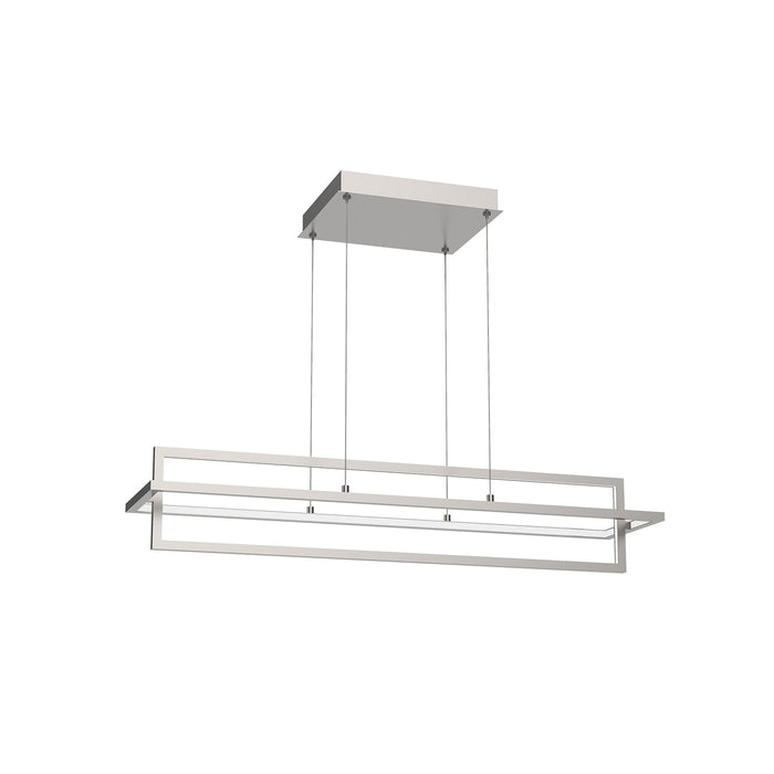 Mondrian LED Linear Pendant in Brushed Nickel Finish | Kuzco Lighting