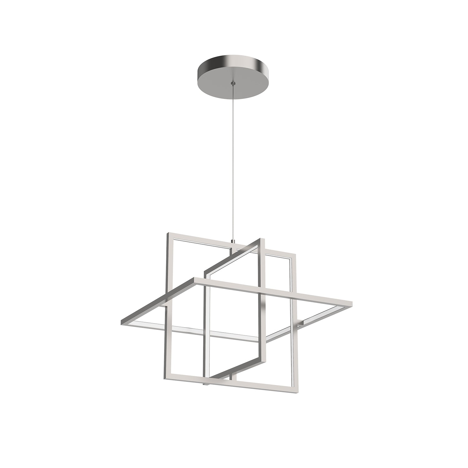 Mondrian LED Pendant in Brushed Nickel Finish | Kuzco Lighting