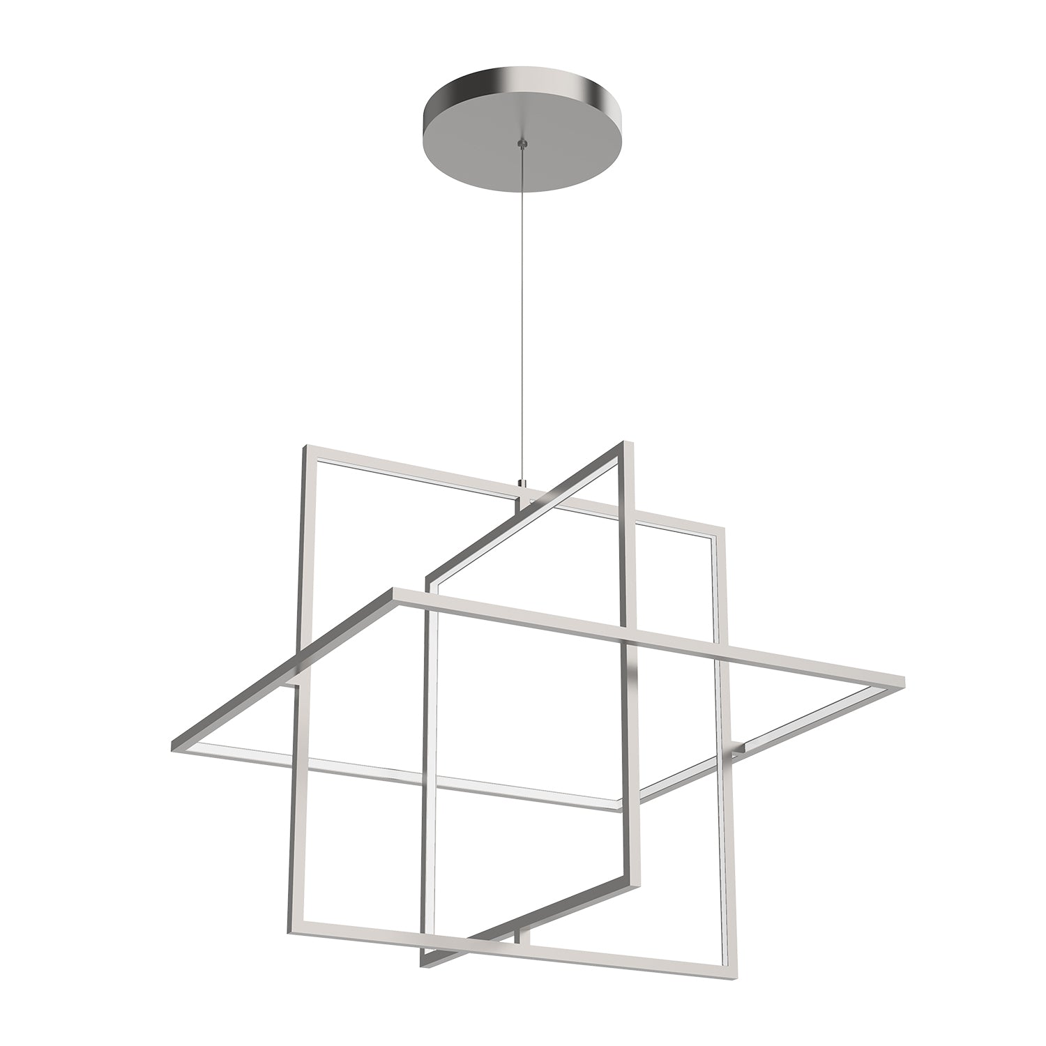 Mondrian LED Pendant in Brushed Nickel Finish | Kuzco Lighting