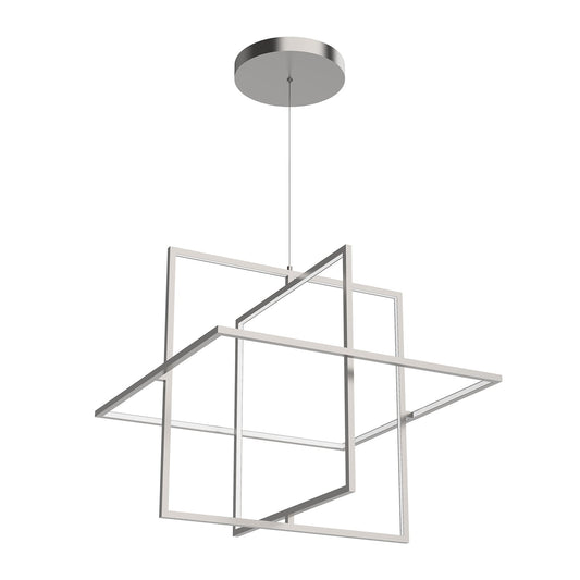 Mondrian LED Pendant in Brushed Nickel Finish | Kuzco Lighting