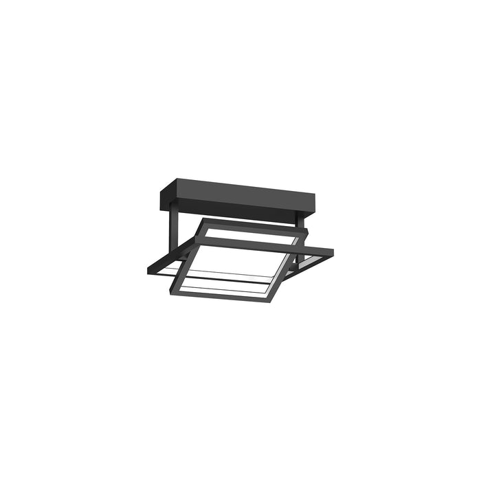 Mondrian LED Semi Flush Mount in Black Finish | Kuzco Lighting