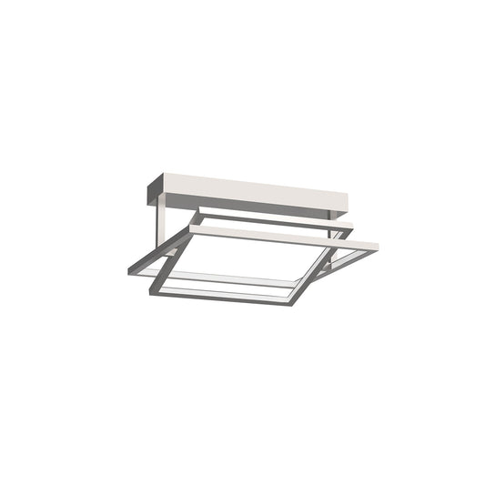 Mondrian LED Semi Flush Mount in Brushed Nickel Finish | Kuzco Lighting