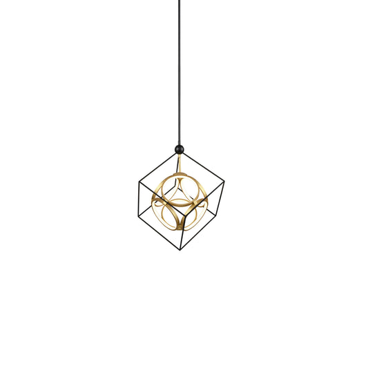 Monza LED Chandelier in Black/Antique Brass Finish | Kuzco Lighting
