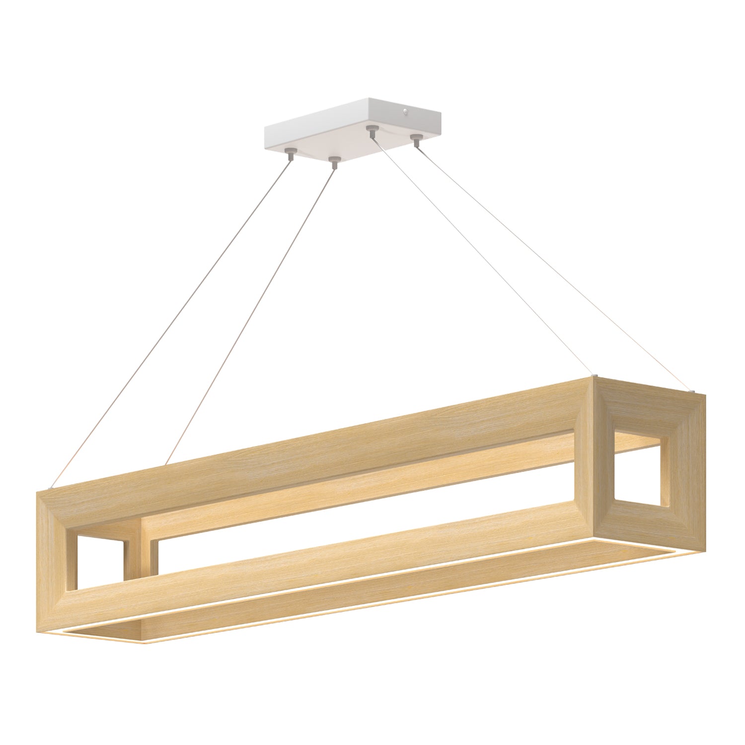 Morina LED Linear Pendant in White Oak Finish | Kuzco Lighting