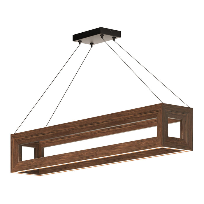 Morina LED Linear Pendant in Walnut Finish | Kuzco Lighting