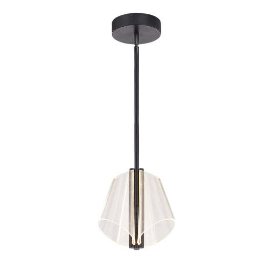 Mulberry LED Pendant in Black/Light Guide Finish | Kuzco Lighting
