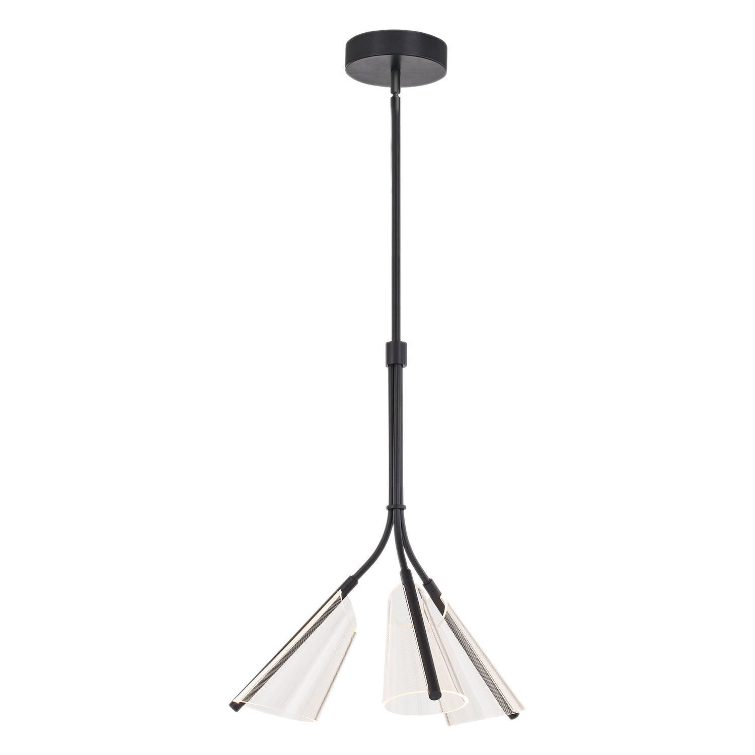 Mulberry LED Pendant in Black/Light Guide Finish | Kuzco Lighting