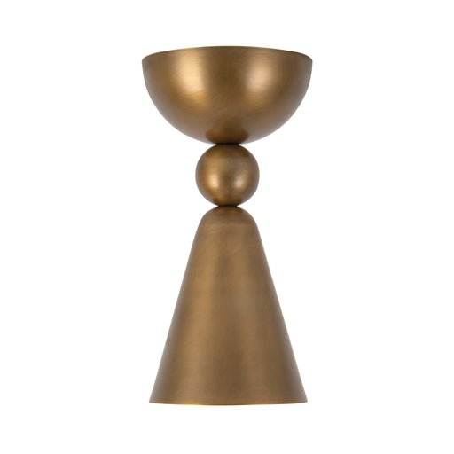 Murphy 4-in Vintage Brass Flush Mount