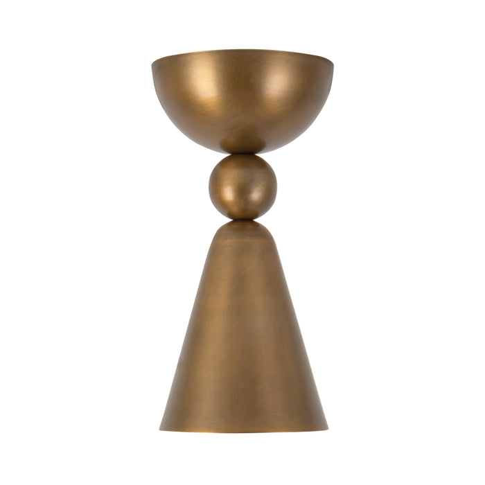 Murphy 4-in Vintage Brass Flush Mount