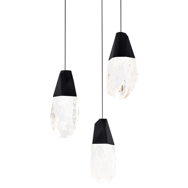 Martini LED Multi-Light Pendant Black 3 Light