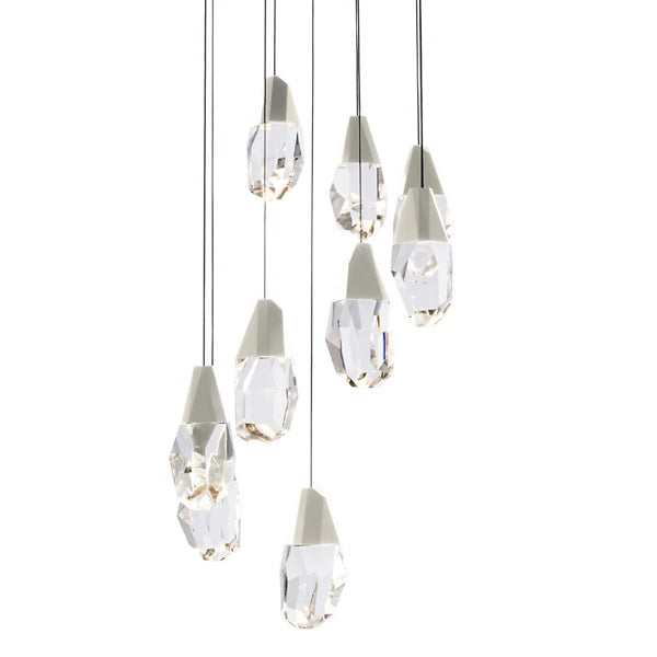 Martini LED Multi-Light Pendant Polished Nickel  9 Light