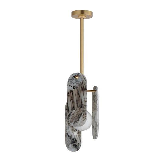 Megalith LED Pendant brass