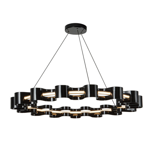 Nami LED Chandelier in Gloss Black Finish | Kuzco Lighting