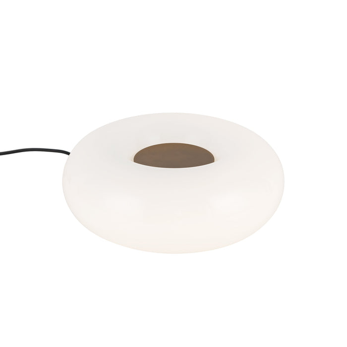 Nimbus LED Table Lamp in Vintage Brass/Opal Glass Finish | Kuzco Lighting