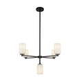 Load image into Gallery viewer, Nola Chandelier in Black/Glossy Opal Glass Finish | Kuzco Lighting
