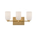 Nola Bath Vanity in Brushed Gold/Glossy Opal Glass Finish | Kuzco Lighting