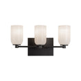 Load image into Gallery viewer, Nola Bath Vanity in Black/Glossy Opal Glass Finish | Kuzco Lighting
