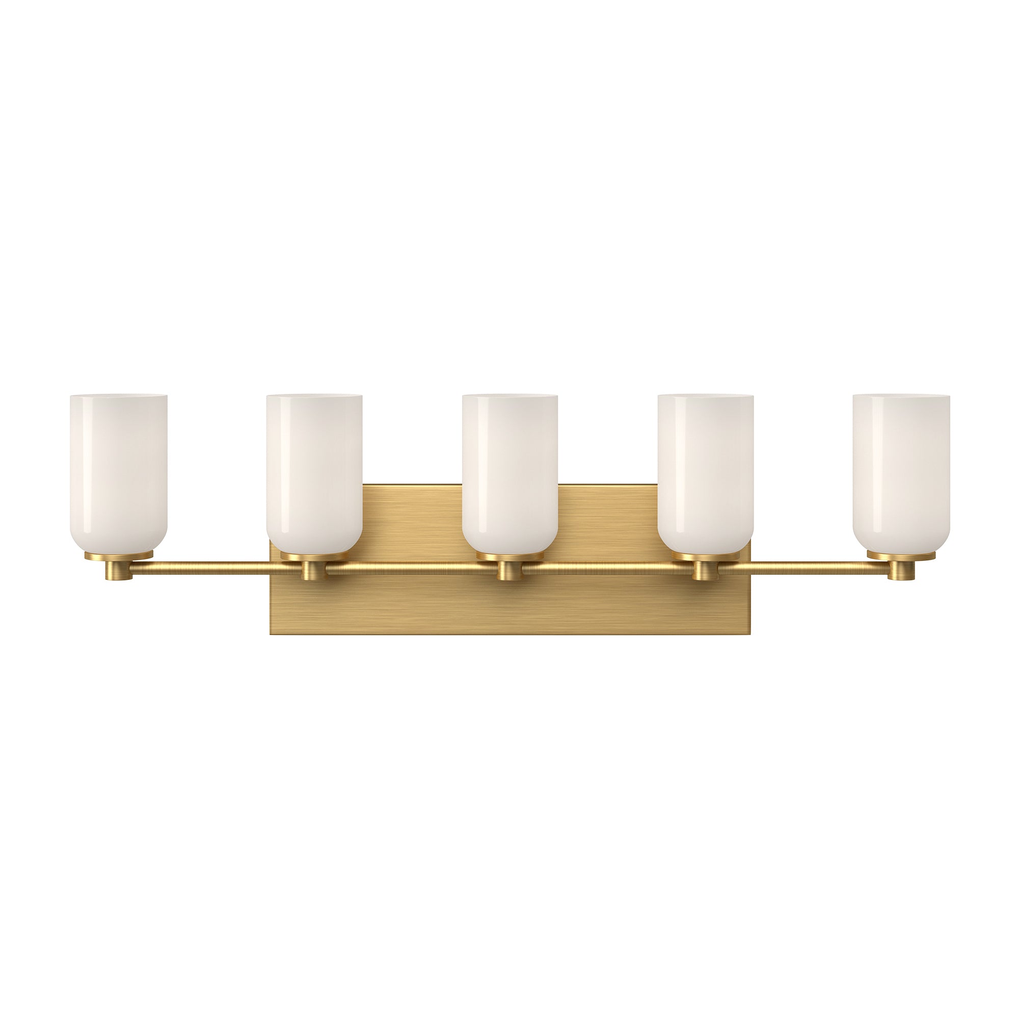 Nola Bath Vanity in Brushed Gold/Glossy Opal Glass Finish | Kuzco Lighting