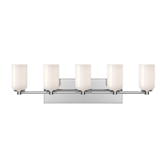Nola Bath Vanity in Chrome/Glossy Opal Glass Finish | Kuzco Lighting