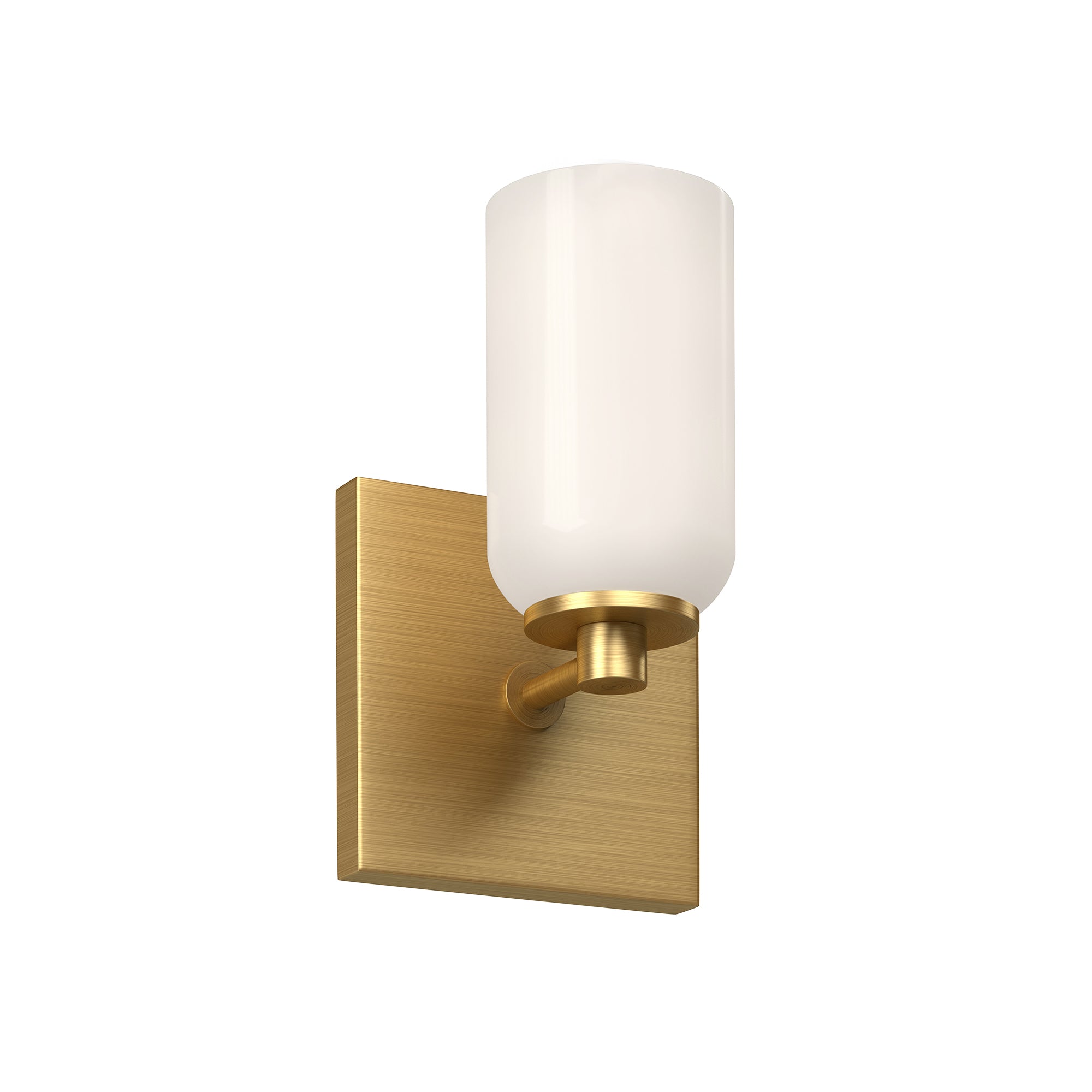 Nola Wall Sconce in Brushed Gold/Glossy Opal Glass Finish | Kuzco Lighting