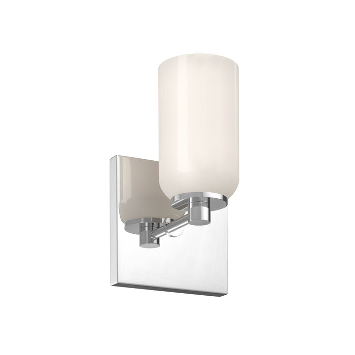 Nola Wall Sconce in Chrome/Glossy Opal Glass Finish | Kuzco Lighting