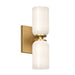 Nola Wall Sconce in Brushed Gold/Glossy Opal Glass Finish | Kuzco Lighting