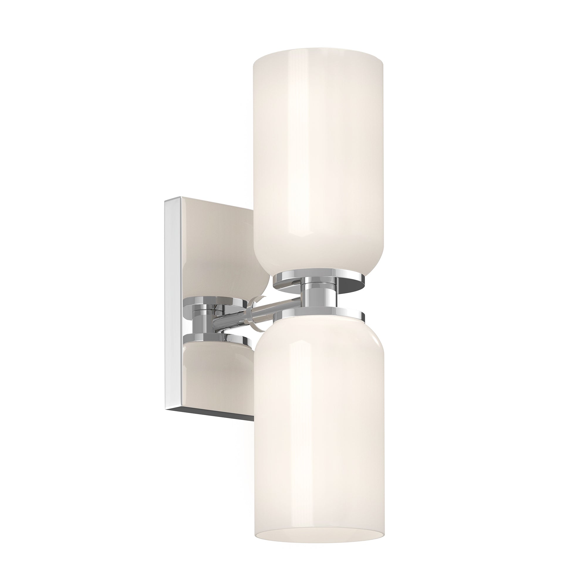 Nola Wall Sconce in Chrome/Glossy Opal Glass Finish | Kuzco Lighting