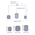 Load image into Gallery viewer, Nans Outdoor LED Multi-Light Pendant diagram
