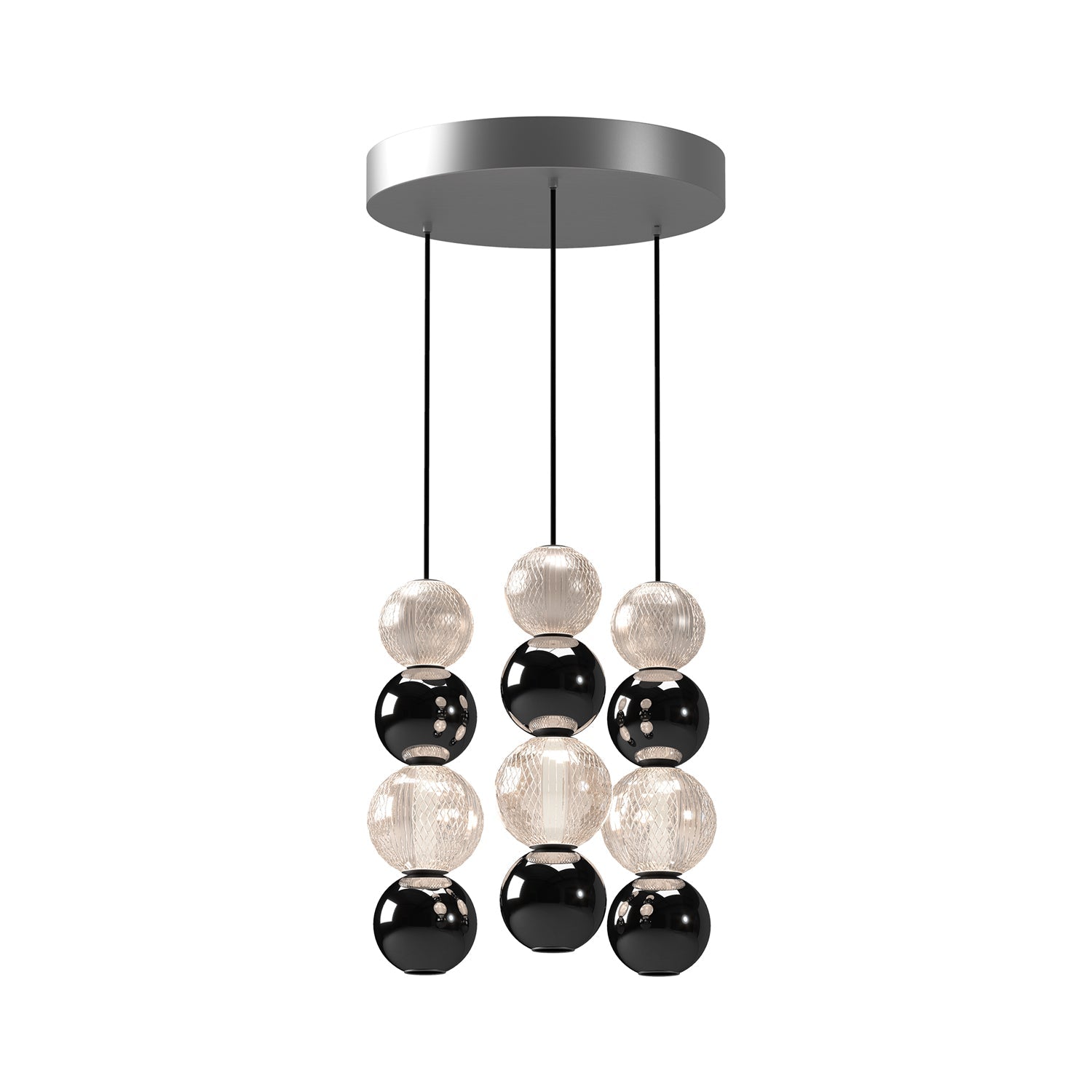 Onyx 15-in Polished Nickel LED Multi Pendant by Alora Lighting | MP321803PN | Alora Lighting