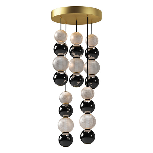 Onyx 15-in Natural Brass LED Multi Pendant by Alora Lighting | MP321805NB | Alora Lighting