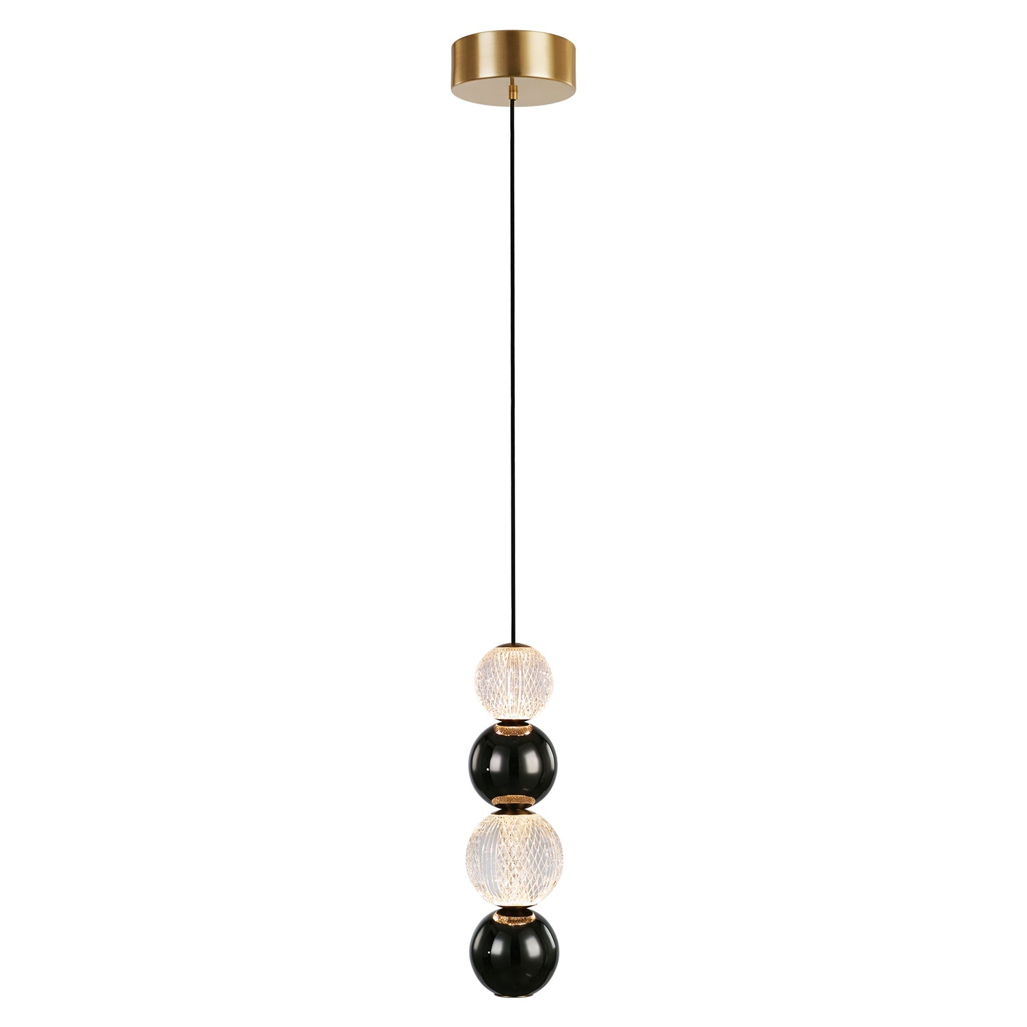 Onyx 5-in Natural Brass LED Pendant by Alora Lighting | PD321815NB | Alora Lighting