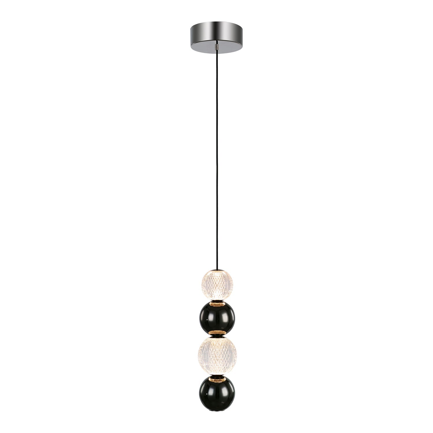 Onyx 5-in Polished Nickel LED Pendant by Alora Lighting | PD321815PN | Alora Lighting