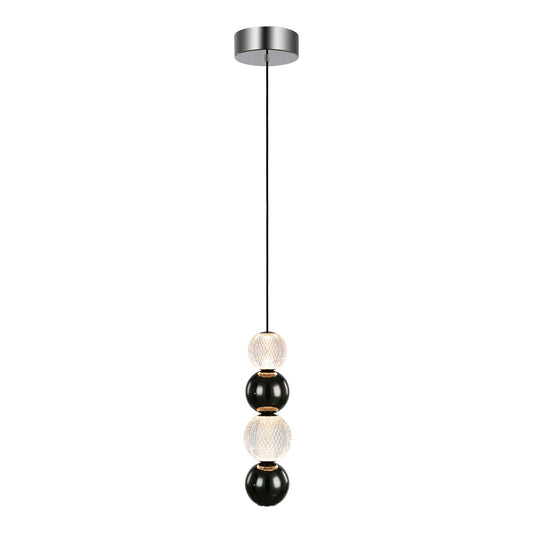 Onyx 5-in Polished Nickel LED Pendant by Alora Lighting | PD321815PN | Alora Lighting