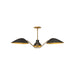 Oscar 36-in Aged Gold/Matte Black 3 Lights Pendant by Alora Lighting | PD550336MBAG | Alora Lighting