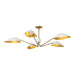 Oscar 46-in Aged Gold/White 5 Lights Pendant by Alora Lighting | PD550545WHAG | Alora Lighting