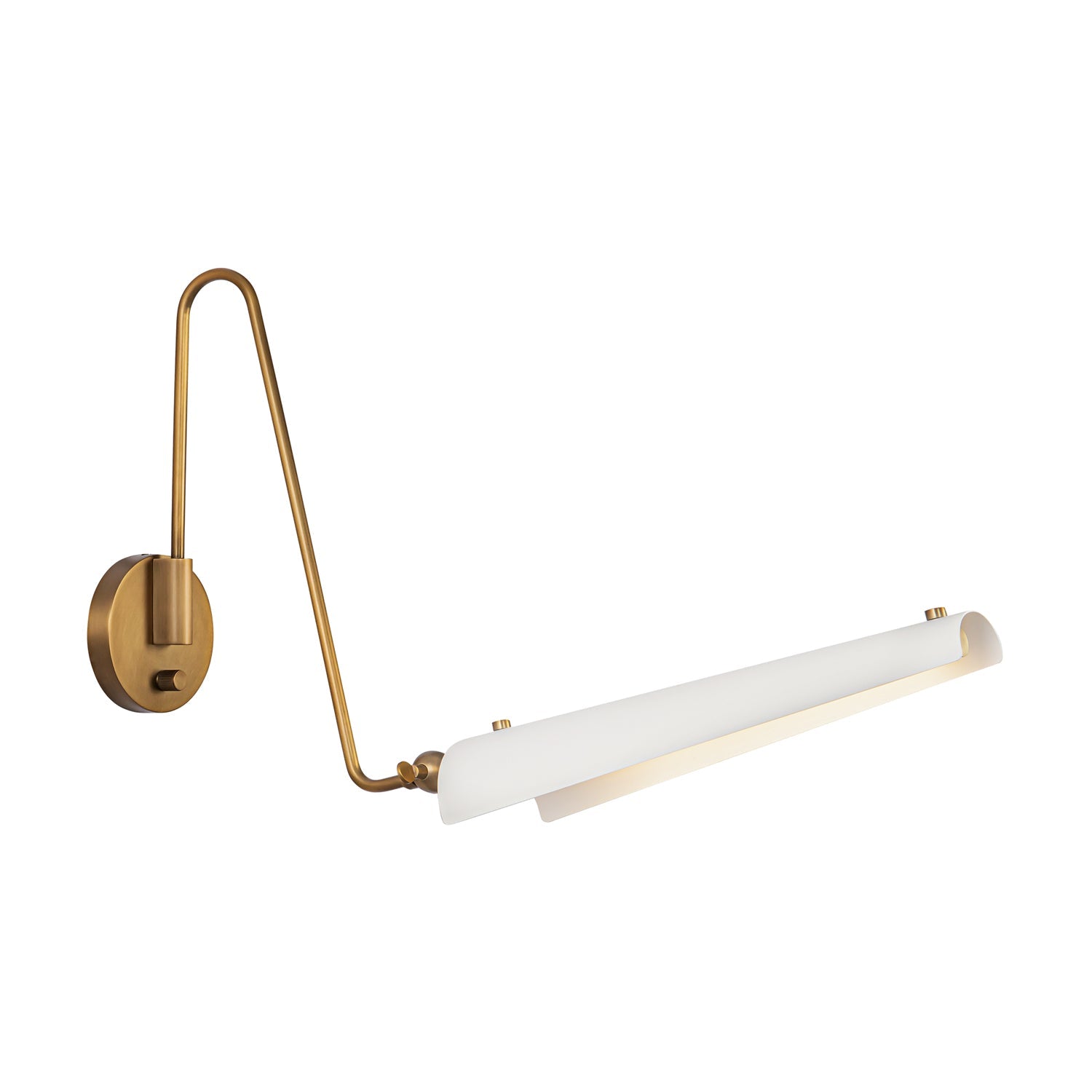 Osorio 4-in Matte White/Vintage Brass LED Wall/Vanity by Alora Lighting | WV347104MWVB | Alora Lighting