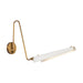 Osorio 4-in Matte White/Vintage Brass LED Wall/Vanity by Alora Lighting | WV347104MWVB | Alora Lighting