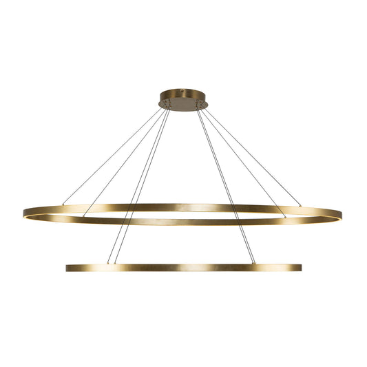 Ovale LED Chandelier in Brushed Gold Finish | Kuzco Lighting