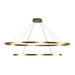 Ovale LED Chandelier in Brushed Gold Finish | Kuzco Lighting