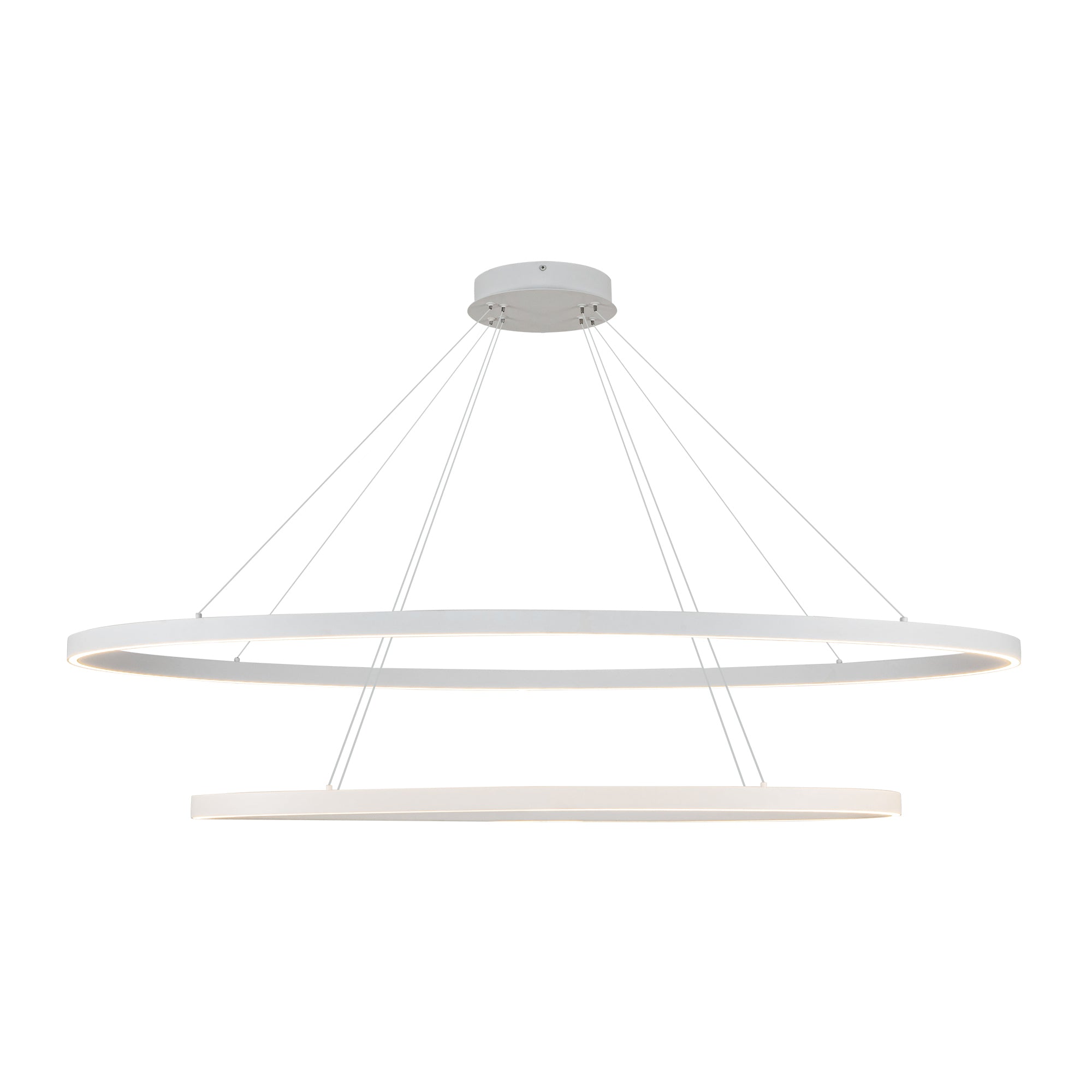 Ovale LED Chandelier in White Finish | Kuzco Lighting