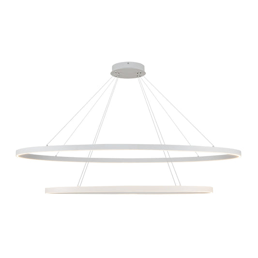 Ovale LED Chandelier in White Finish | Kuzco Lighting