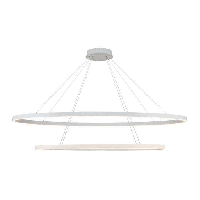 Ovale LED Chandelier in White Finish | Kuzco Lighting