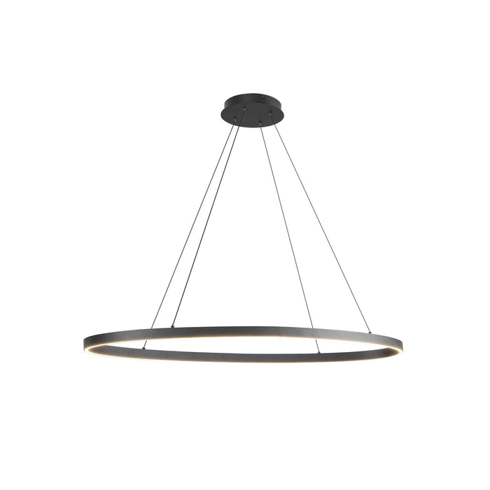Ovale LED Linear Pendant in Black Finish | Kuzco Lighting