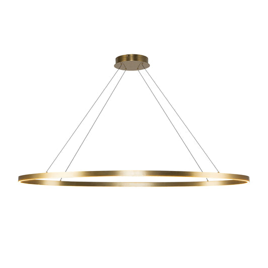 Ovale LED Linear Pendant in Brushed Gold Finish | Kuzco Lighting