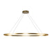 Ovale LED Linear Pendant in Brushed Gold Finish | Kuzco Lighting