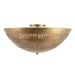 Overland 18-in Vintage Brass Flush Mount