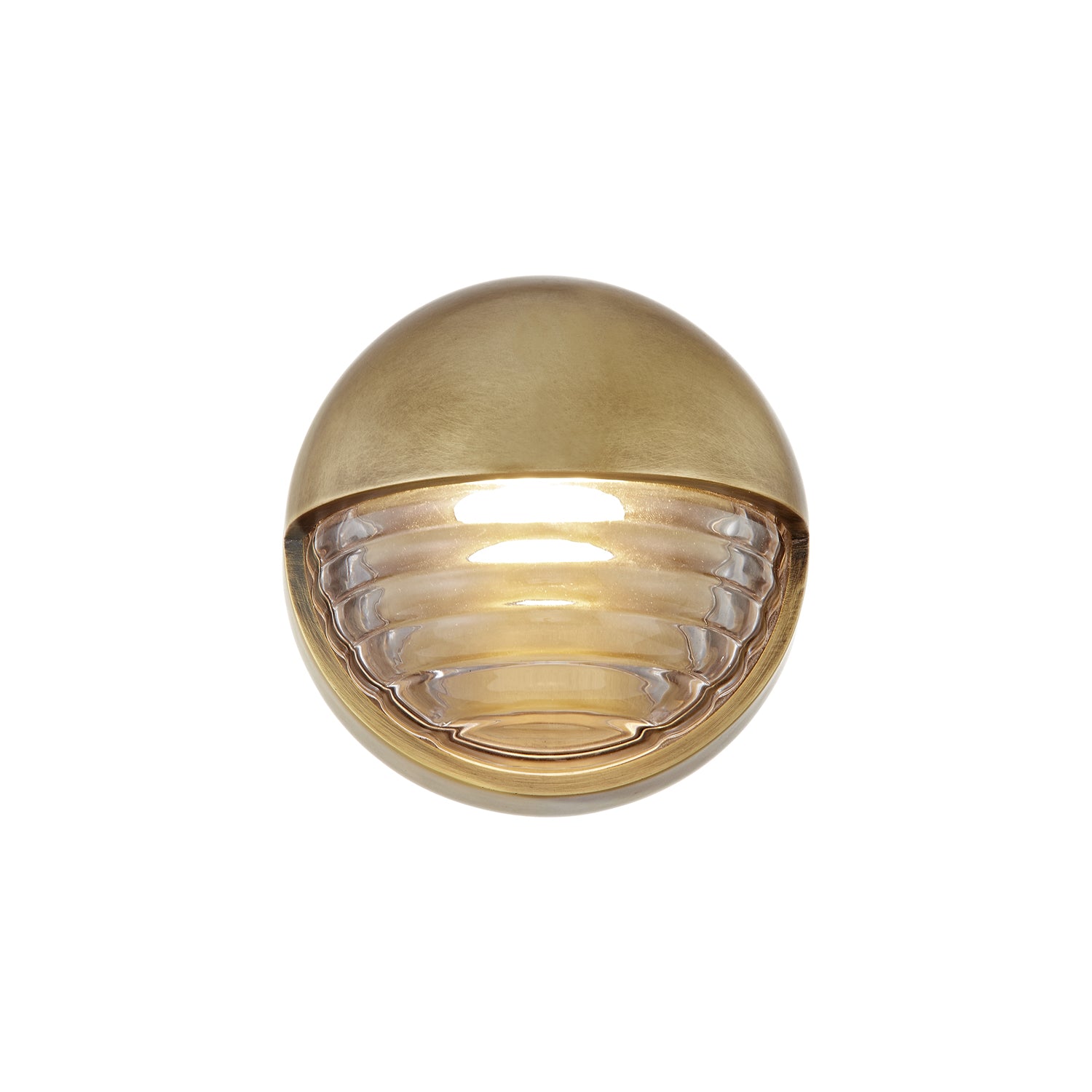 Palais 6-in Ribbed Glass/Vintage Brass LED Wall/Vanity by Alora Lighting | WV330106VBCR | Alora Lighting